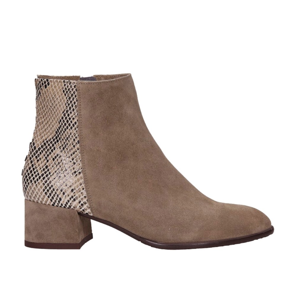 Женские бежевые ботинки NESSI 19655 bez-welur 4570 – натуральная кожа
