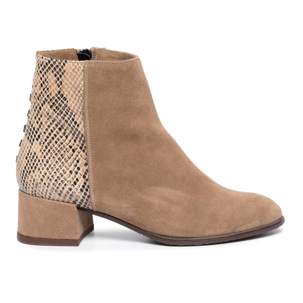 Женские бежевые ботинки NESSI 19655 bez-welur 4570 – натуральная кожа