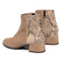 Женские бежевые ботинки NESSI 19655 bez-welur 4570 – натуральная кожа