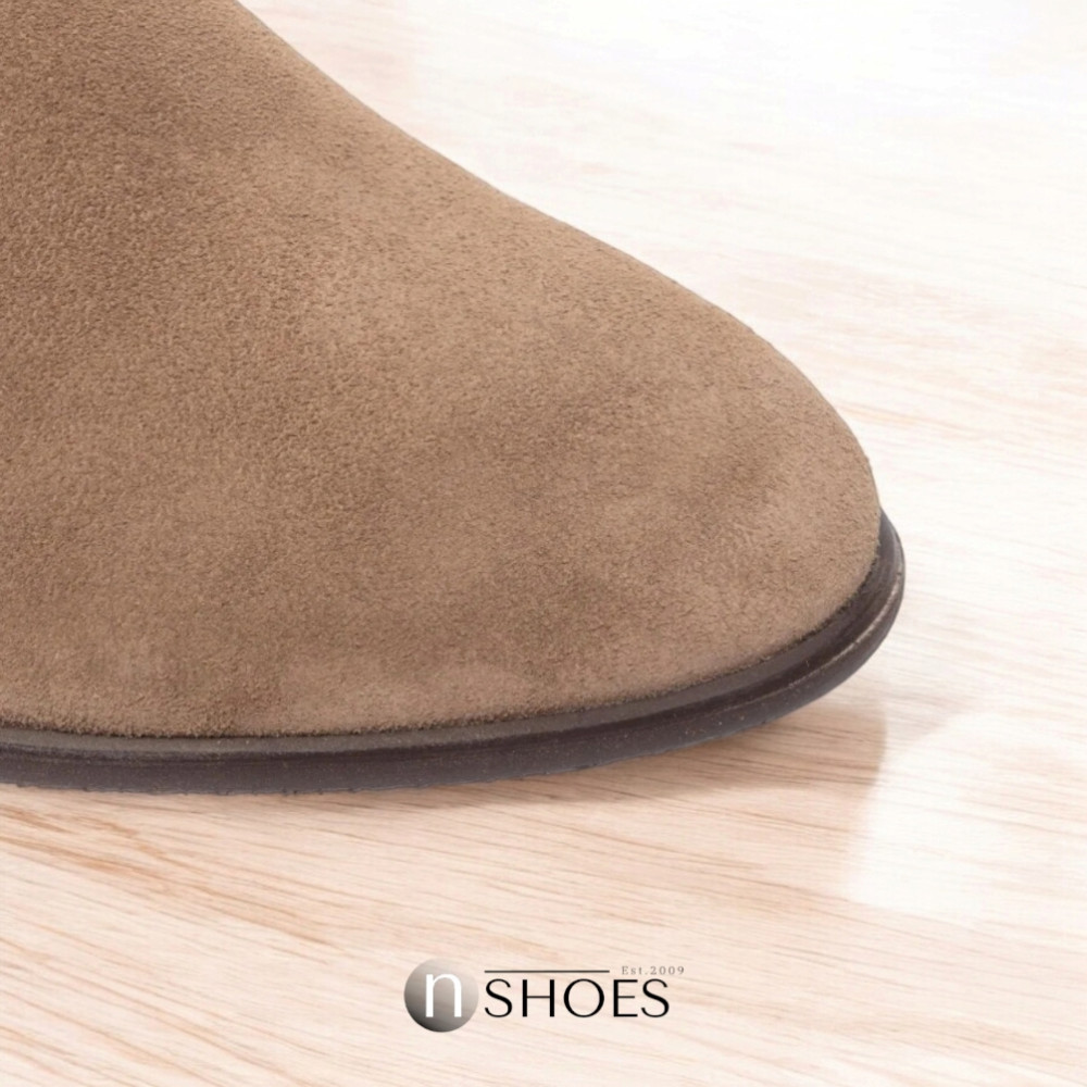 Женские бежевые ботинки NESSI 19655 bez-welur 4570 – натуральная кожа