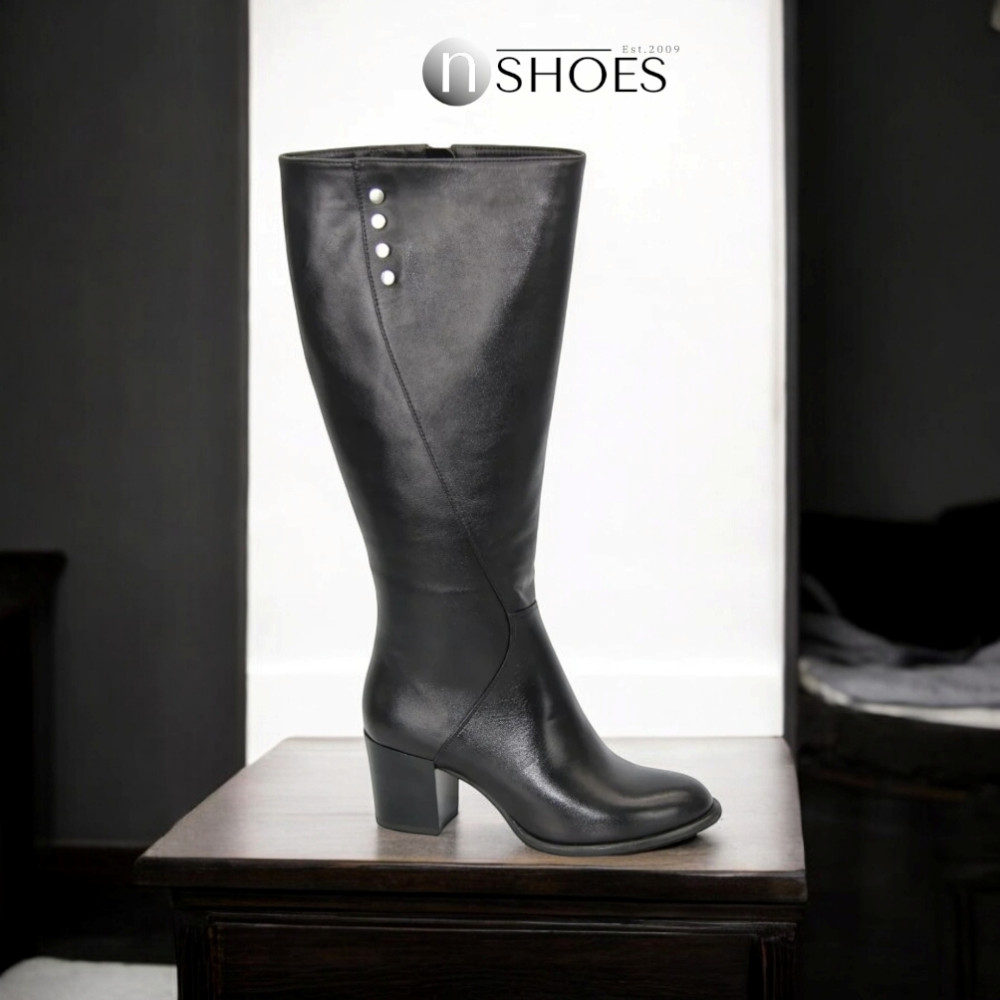 Жіночі чорні чоботи Visconi (Польща) модель 4589