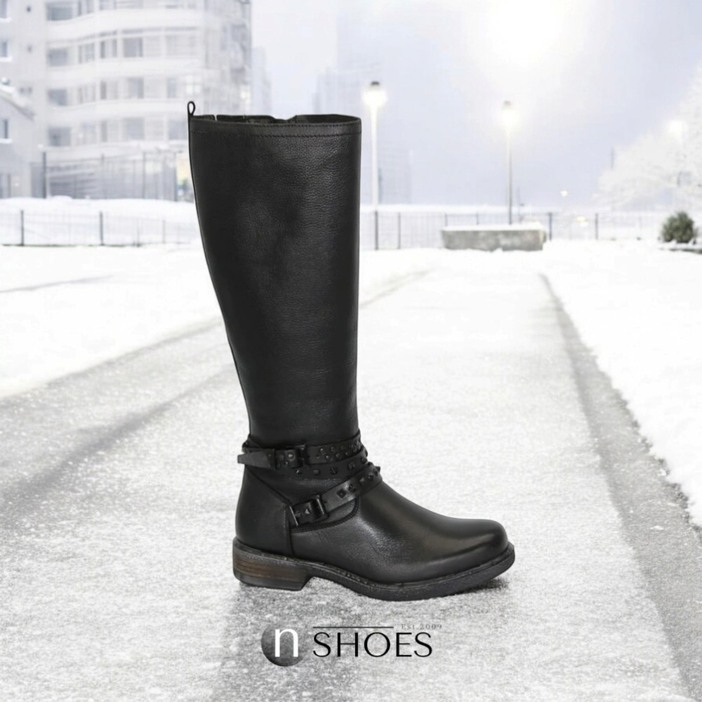 Жіночі чорні чоботи зимові SIMEN (Польща) модель 4595