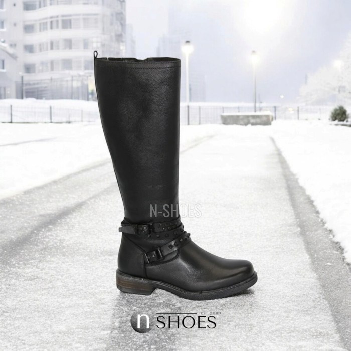 Women's black winter boots SIMEN (Poland) model 4595