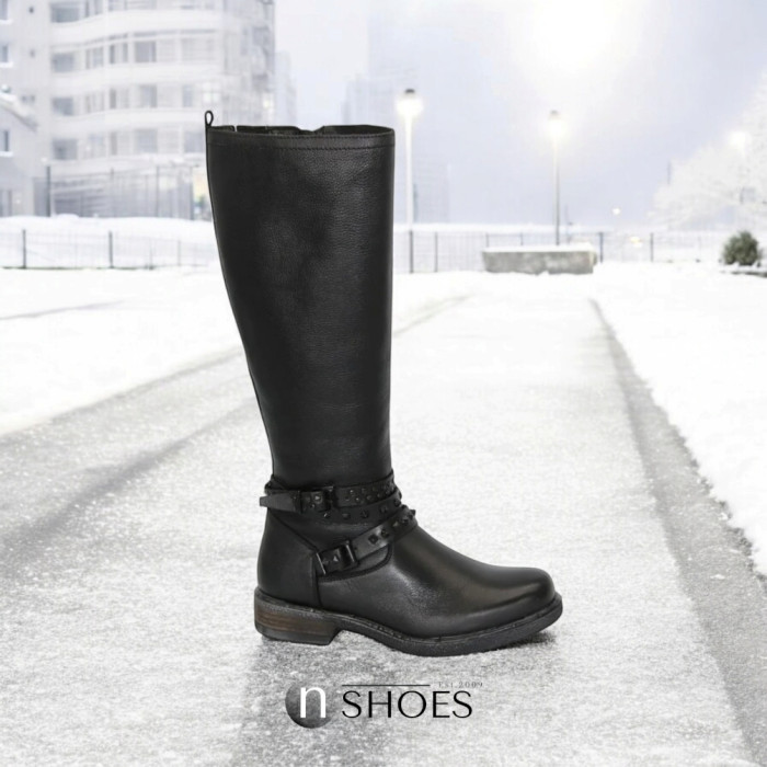 Women's black winter boots SIMEN (Poland) model 4595
