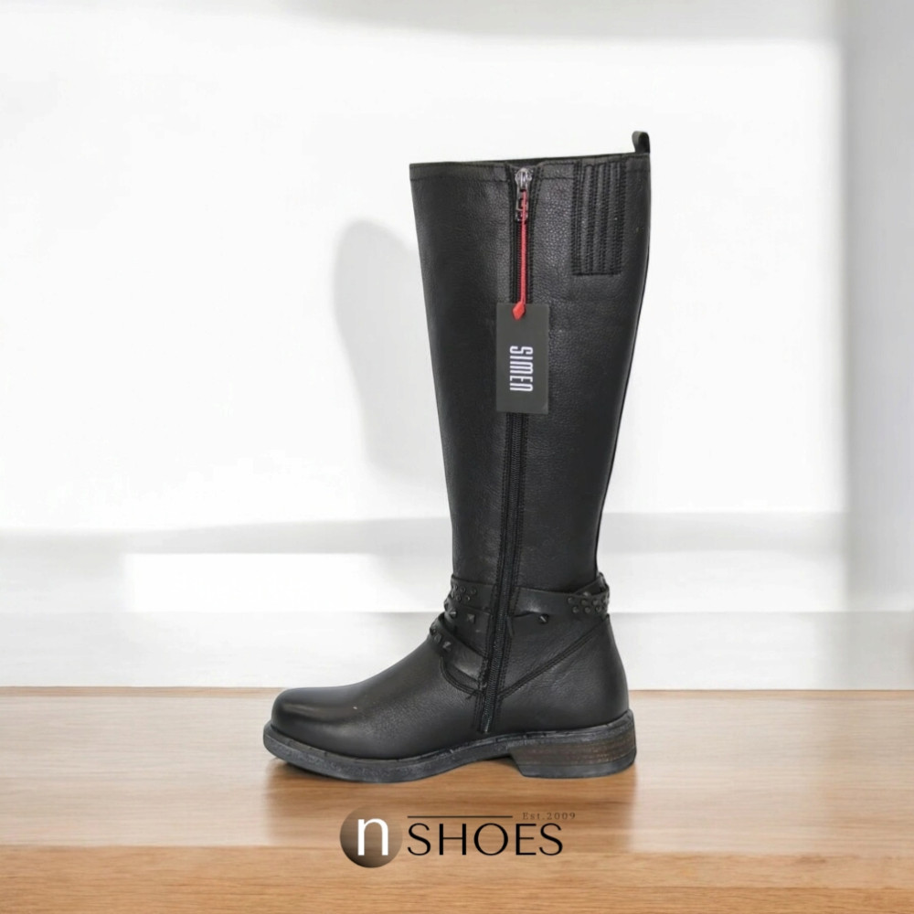 Жіночі чорні чоботи зимові SIMEN (Польща) модель 4595