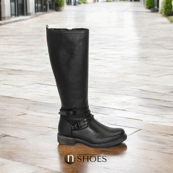 Women's black winter boots SIMEN (Poland) model 4595