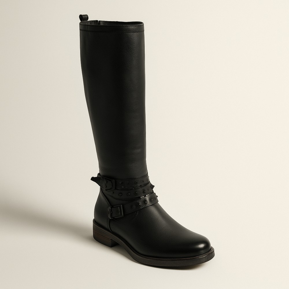 Жіночі чорні чоботи зимові SIMEN (Польща) модель 4595