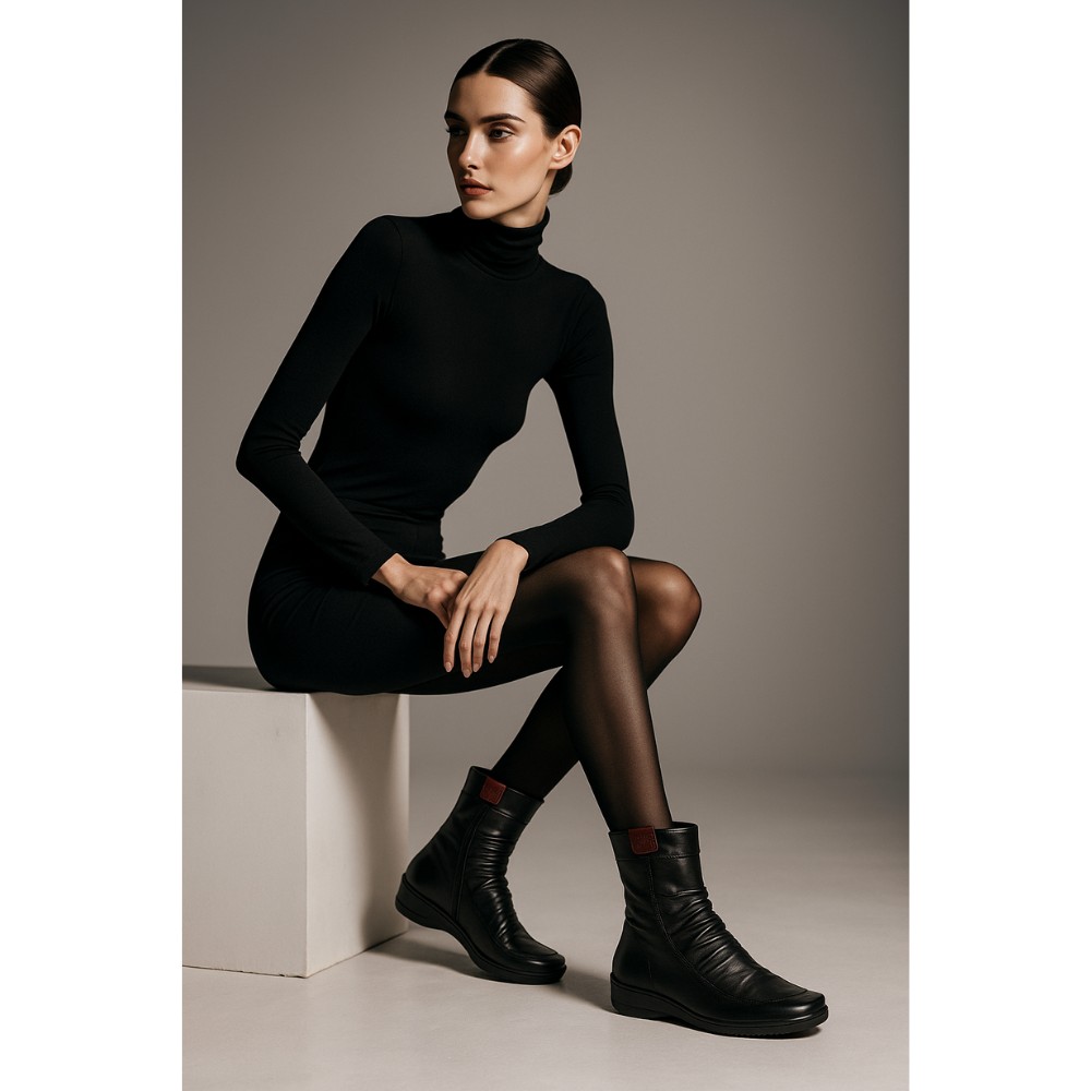 Жіноче чорне зимове взуття Axel 4336-czarny-rubin 4610