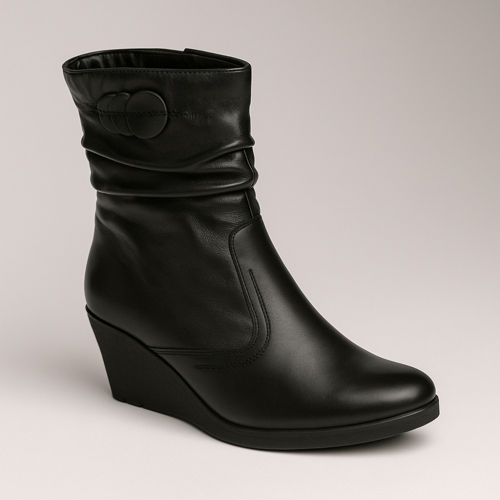 Women’s Black Winter Shoes Axel 4247 czarny 4613 in Genuine Leather