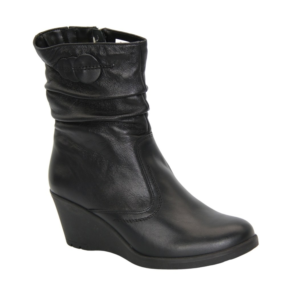 Women’s Black Winter Shoes Axel 4247 czarny 4613 in Genuine Leather