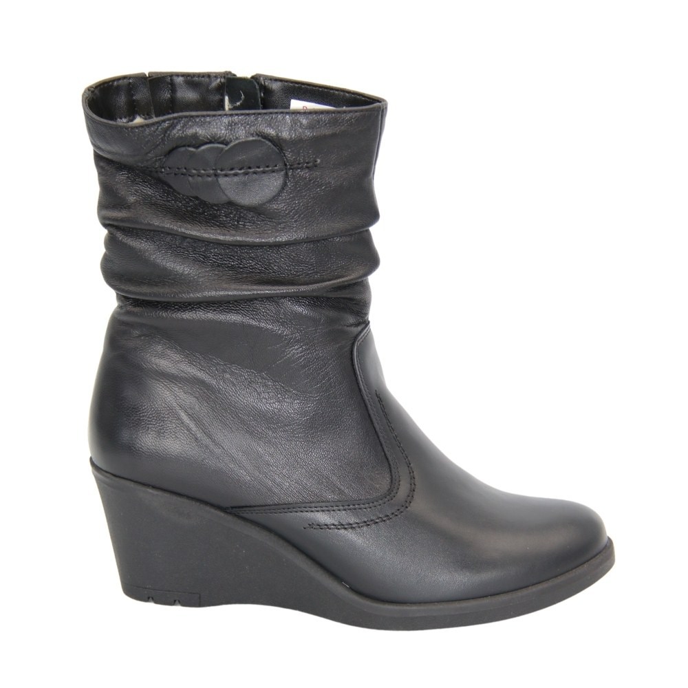 Women’s Black Winter Shoes Axel 4247 czarny 4613 in Genuine Leather