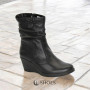 Women’s Black Winter Shoes Axel 4247 czarny 4613 in Genuine Leather