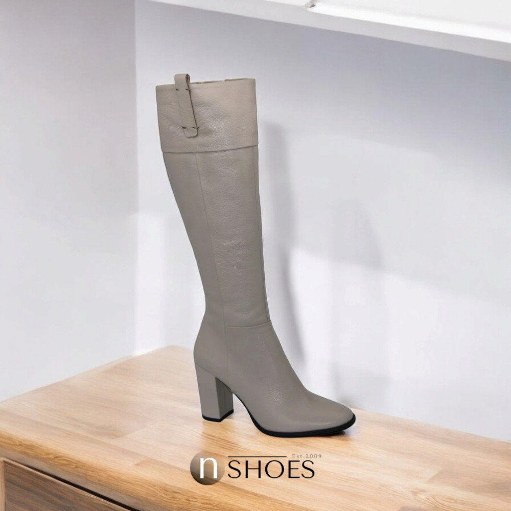 Жіночі бежеві чоботи демісезонні Korzeniowski (Польща) модель 4626