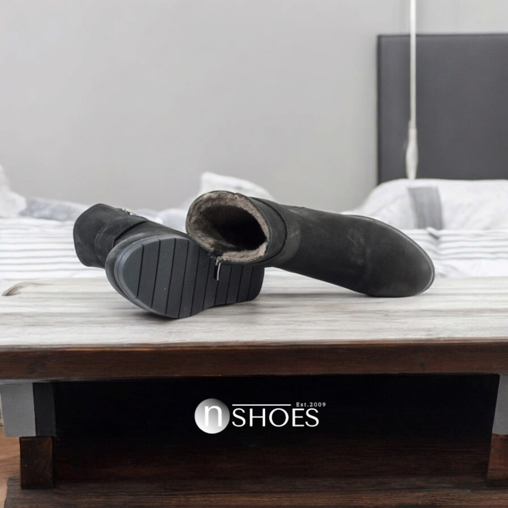 Женские черные ботинки зимние Lesta (Польша) модель 4630