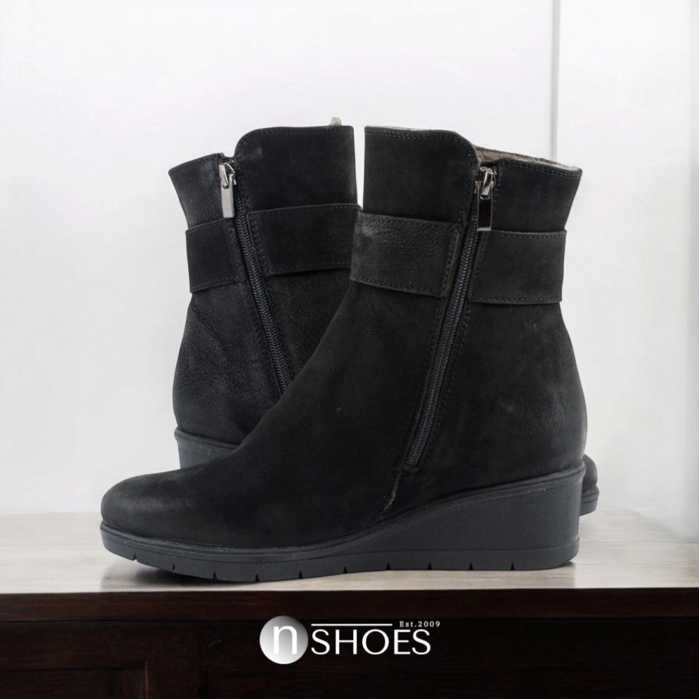 Женские черные ботинки зимние Lesta (Польша) модель 4630