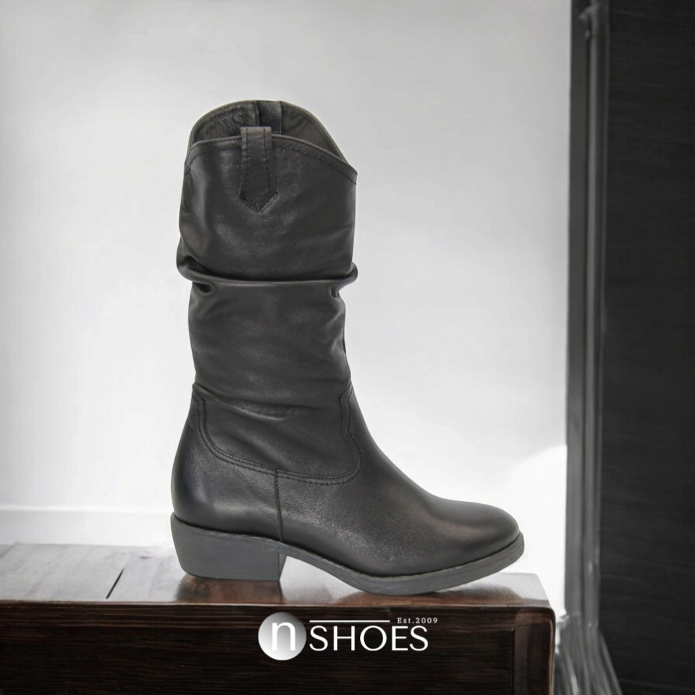 Жіночі чорні козаки демісезонні Kordel (Польща) модель 4632