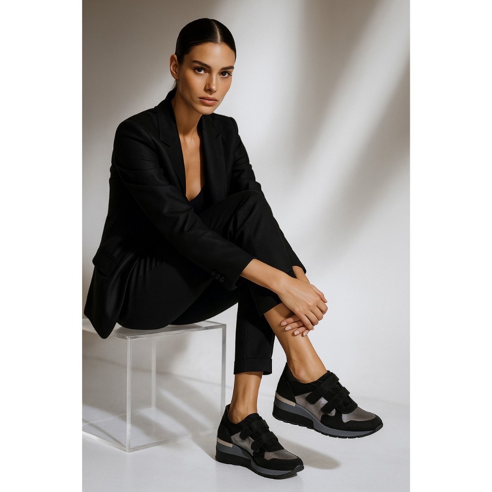 Women’s Black Leather Sneakers Steizer 4648 – Shop at N-SHOES
