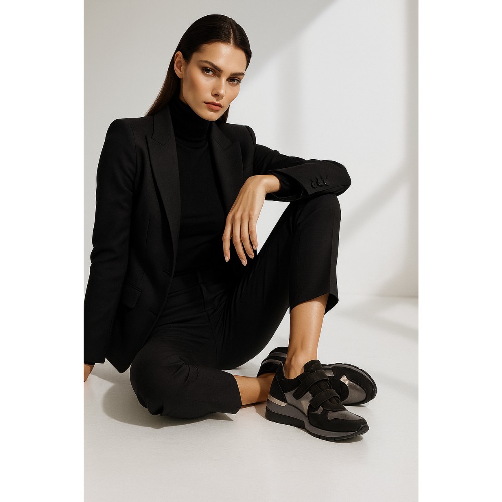 Women’s Black Leather Sneakers Steizer 4648 – Shop at N-SHOES