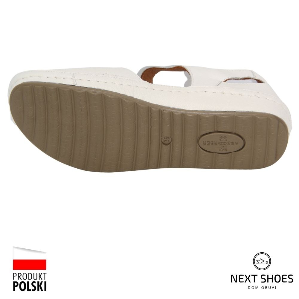 Босоніжки жіночі білі Steizer (Польща) модель 4664