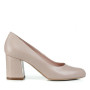 Women's beige mid-heeled pumps Visconi (Poland) model 4672