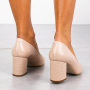 Women's beige mid-heeled pumps Visconi (Poland) model 4672