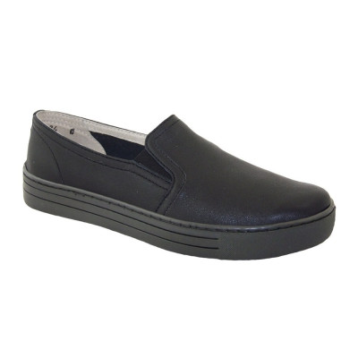 Women's black shoes sneakers Lesta 261-4355-1-1036 4722 made of genuine leather without laces from a Polish factory Women's black shoes sneakers Lesta 261-4355-1-1036 4722 made of genuine leather without laces from a Polish factory