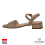 Low-heeled sandals female gold Giorgio Fabianni (Poland) model 4733