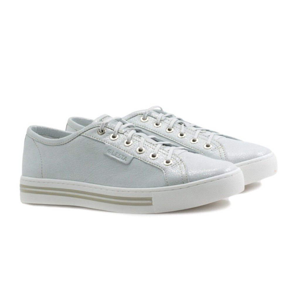 Жіночі блакитні кеди Lesta 261-4367-1-37D1 4750 з натуральної шкіри