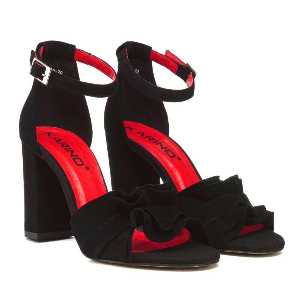 Босоніжки жіночі чорні Karino (Польща) модель 4763