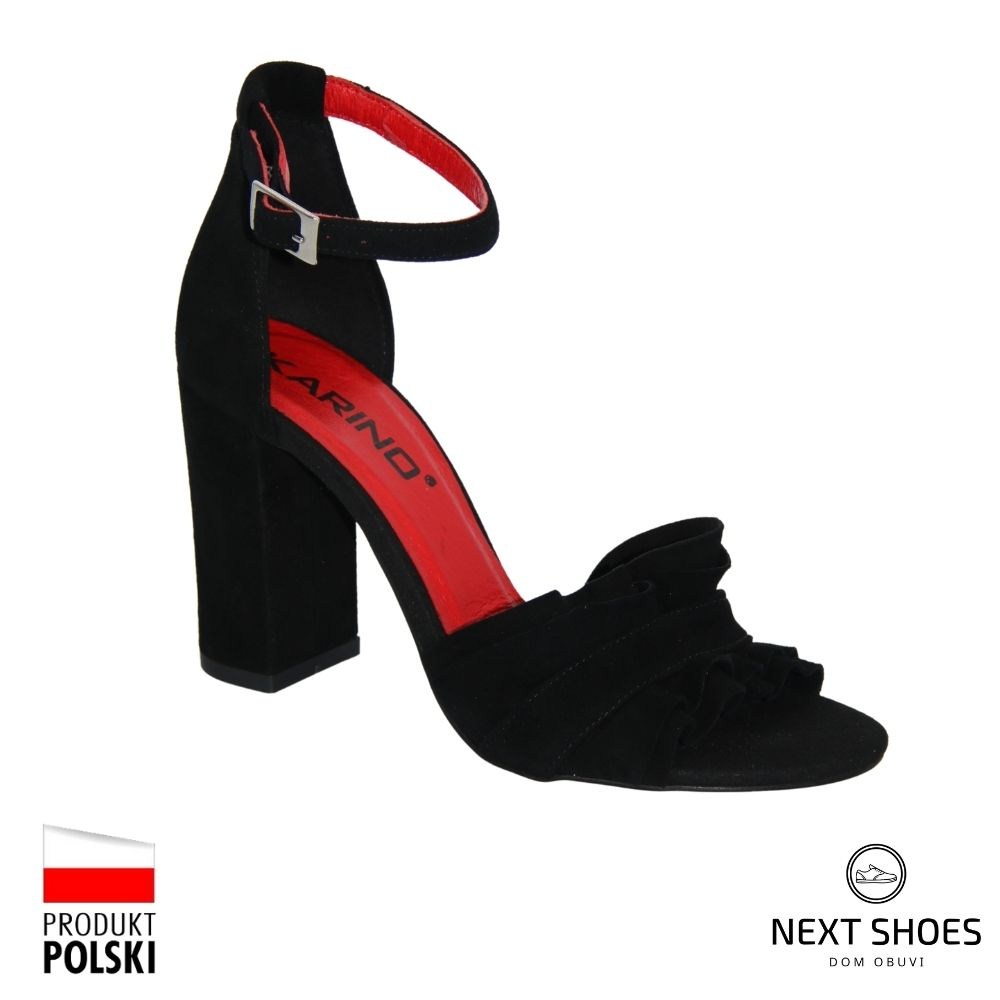 Босоніжки жіночі чорні Karino (Польща) модель 4763