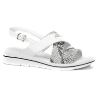 Босоножки женские белые Contes Польша 529-bialy-zmijk 4778