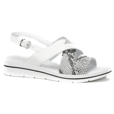 Sandals female white Contes Poland 529-bialy-zmijk 4778