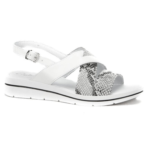 Босоножки жіночі білі Contes Польща 529-bialy-zmijk 4778 Босоножки жіночі білі Contes Польща 529-bialy-zmijk 4778