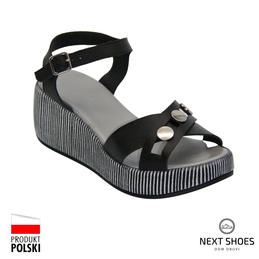 Sandals female black Kabala (Poland) model 4797