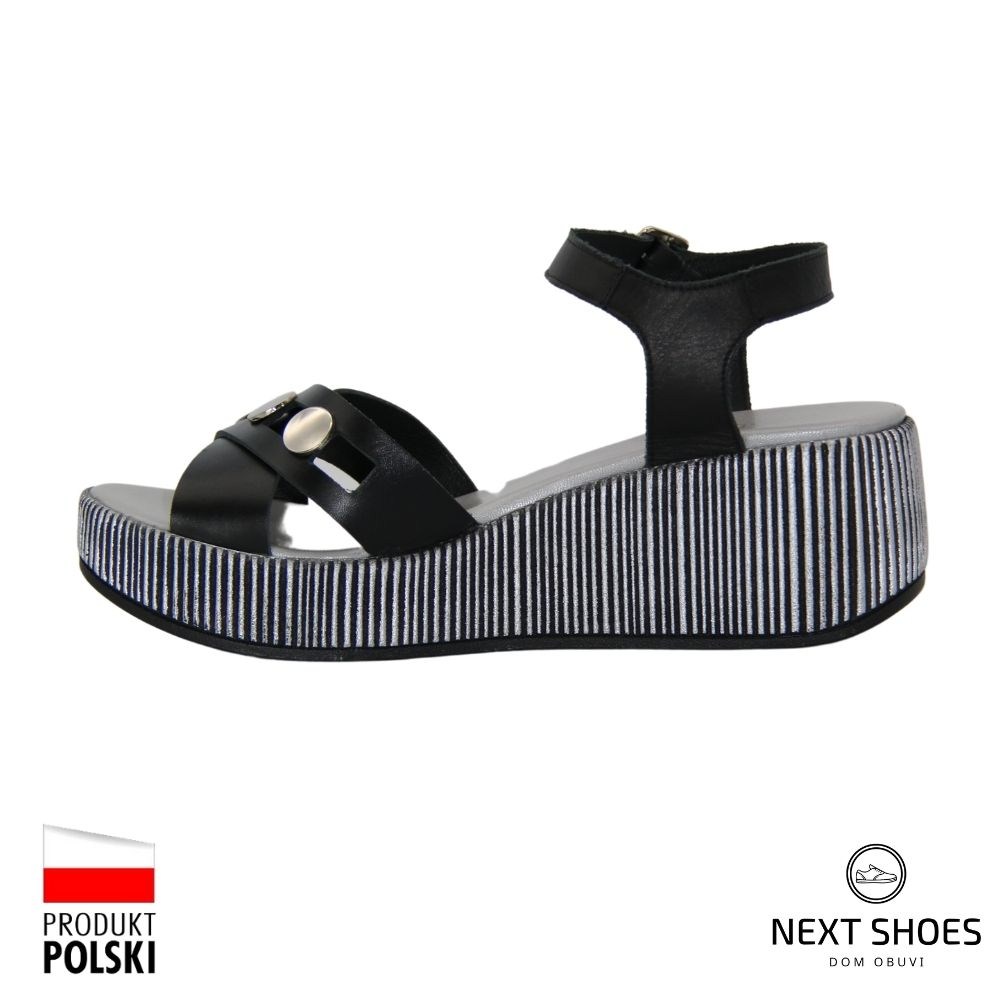 Sandals female black Kabala (Poland) model 4797