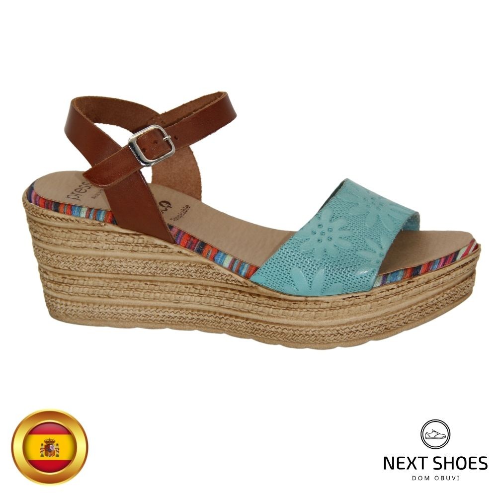 Босоніжки жіночі бірюзові Presso (Іспанія) модель 4804