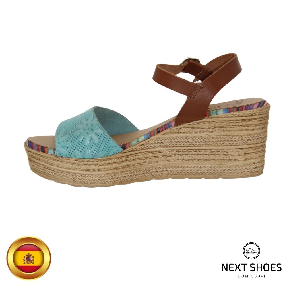 Босоніжки жіночі бірюзові Presso (Іспанія) модель 4804