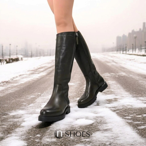 Женские зимние сапоги SIMEN 790 4823 из натуральной кожи с упеплением из натуральной шерсти от польской фабрики