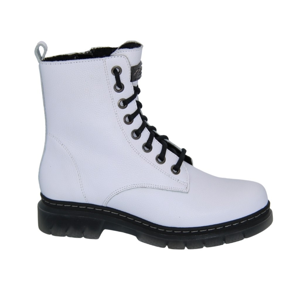 Жіночі білі черевики зимові Contes (Польща) модель 4841