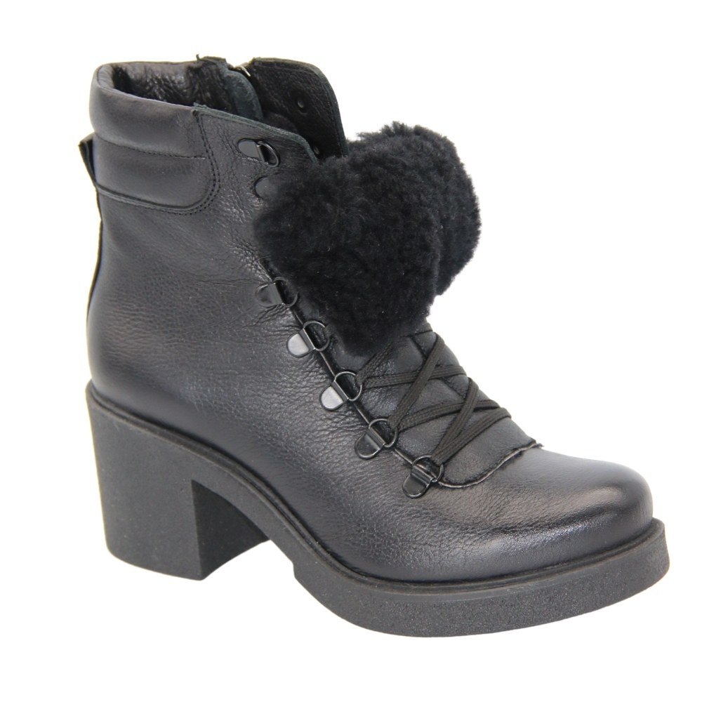 Женские черные ботинки зимние SIMEN (Польша) модель 4846