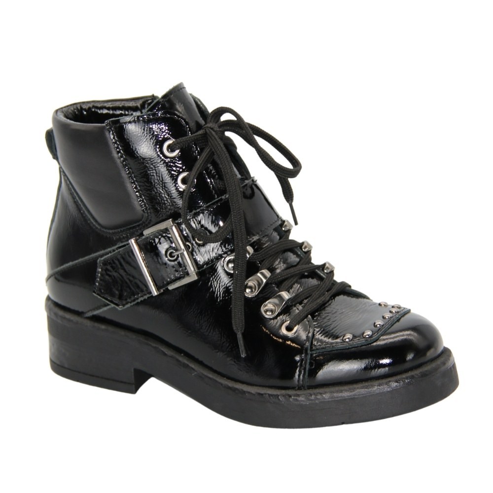 Женские черные ботинки демисезонные SIMEN (Польша) модель 4849