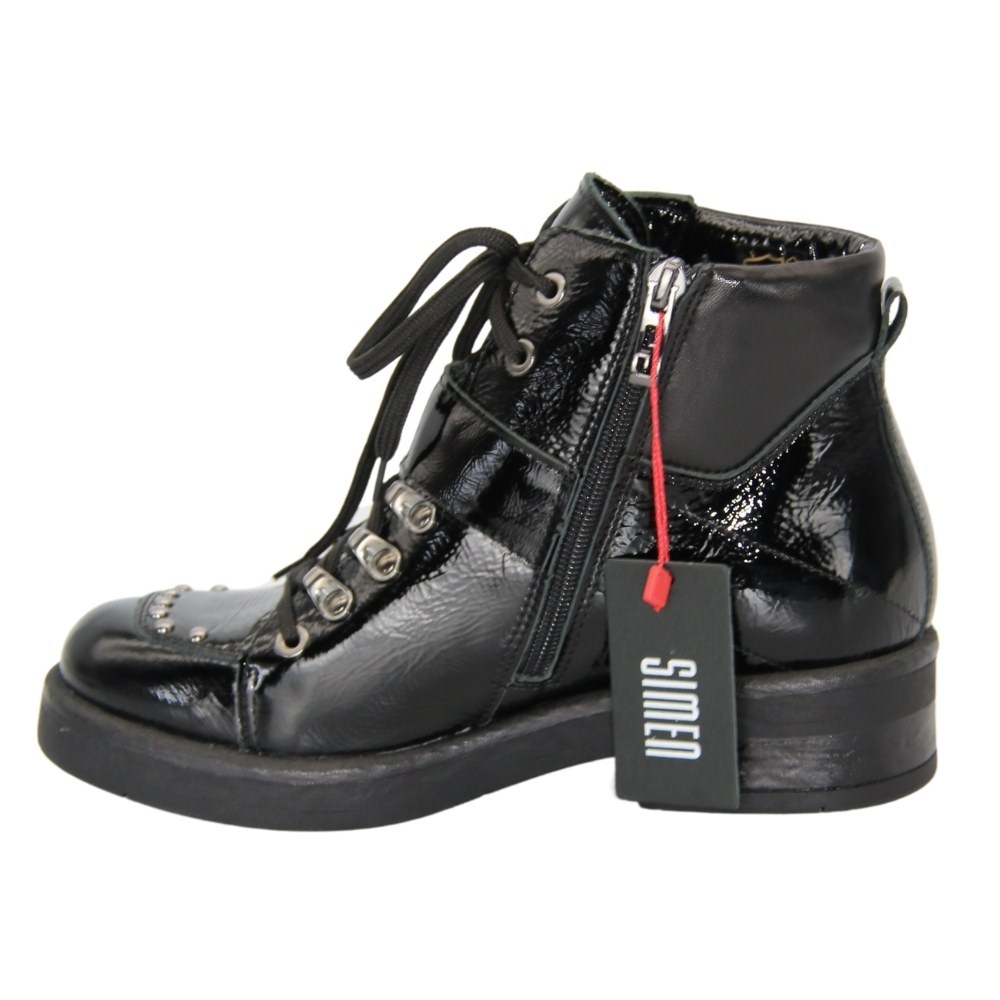 Женские черные ботинки демисезонные SIMEN (Польша) модель 4849
