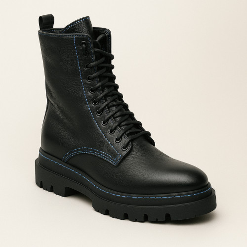 Women's black winter boots Visconi Poland 2700964-343 4860 discounted size 36 in genuine leather with wool insulation from the Polish factory