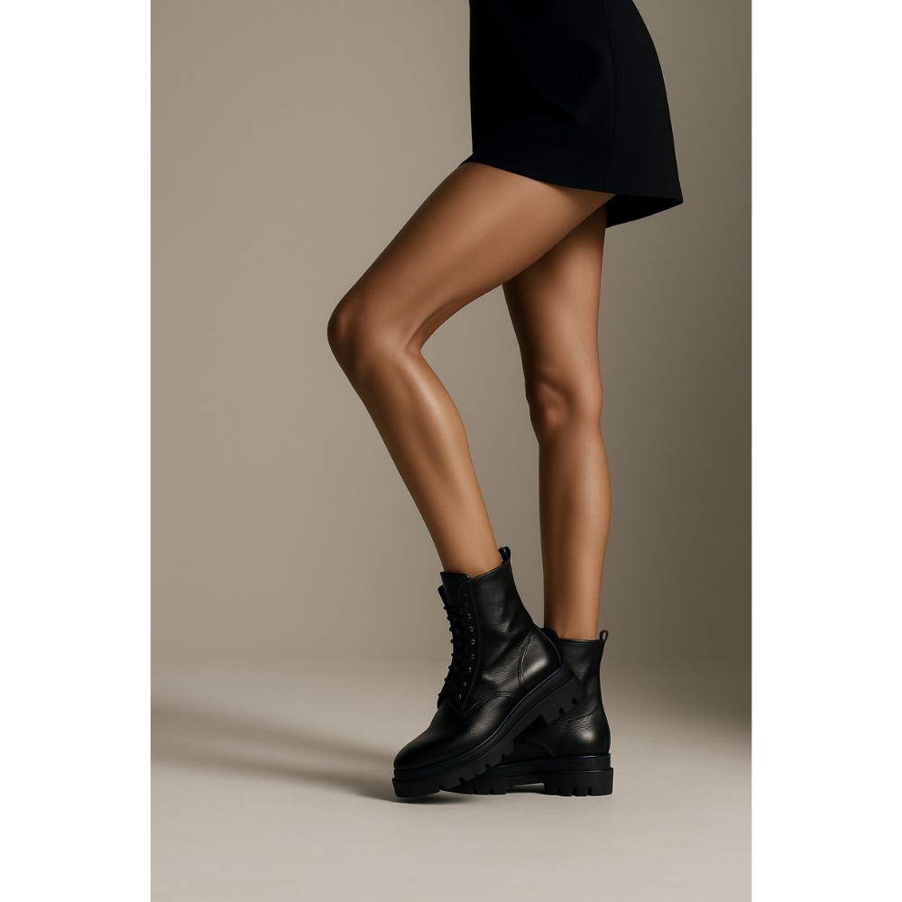 Жіночі чорні зимові черевики Visconi 2700964-343 з натуральної шкіри