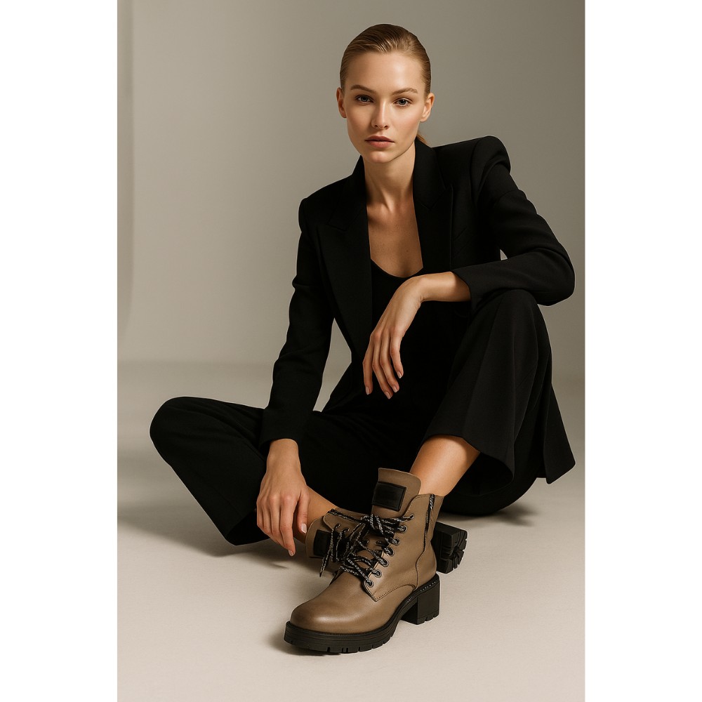 Women’s Mid-Season Leather Boots NESSI 20758 4864