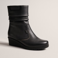 Women's black winter boots Axel 4418 4871 discounted size 38 in genuine leather with genuine wool insulation from Polish factory