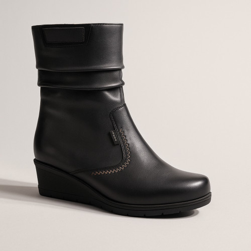 Women's black winter boots Axel 4418 4871 discounted size 38 in genuine leather with genuine wool insulation from Polish factory