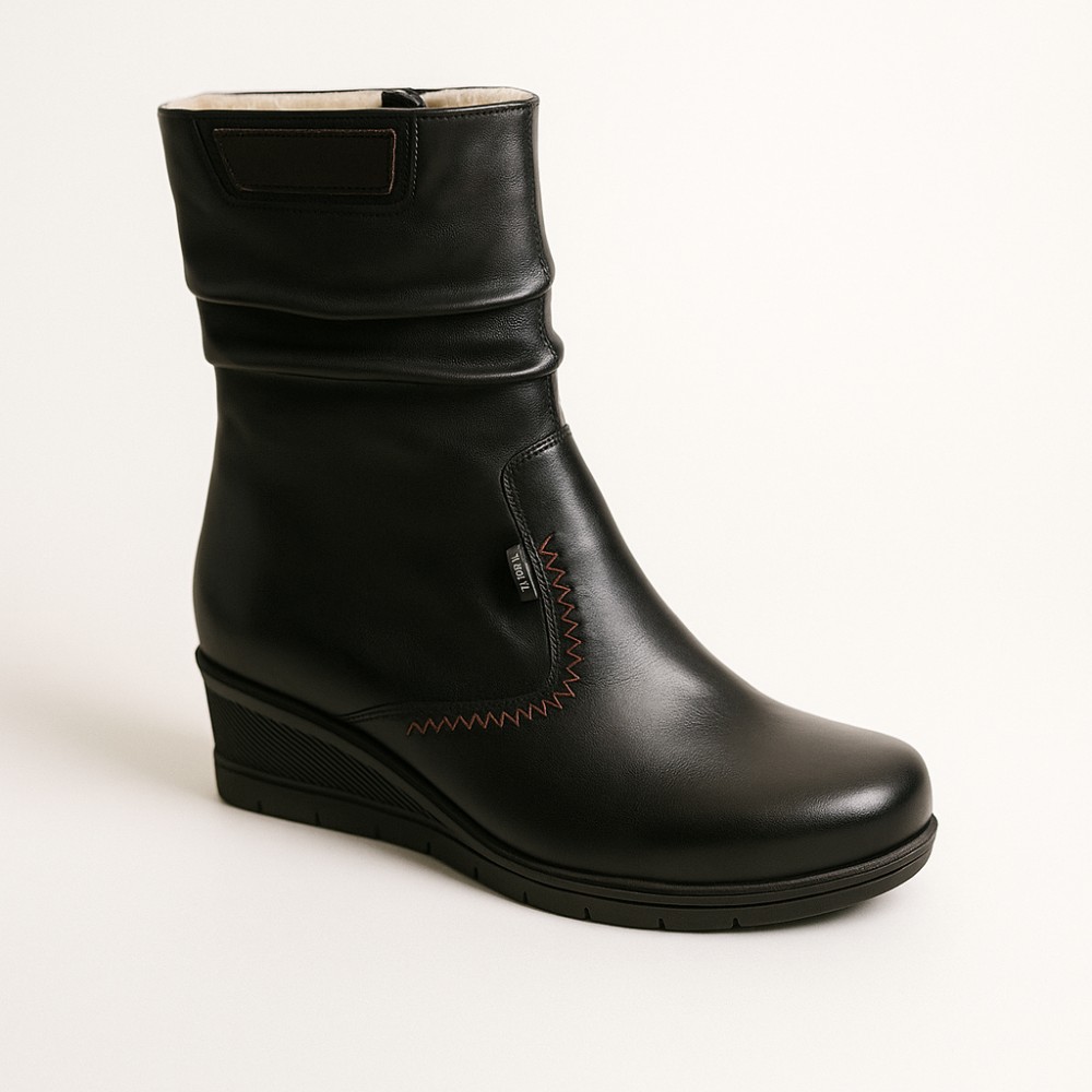 Жіночі чорні зимові черевики Axel 4418 4871 з натуральної шкіри