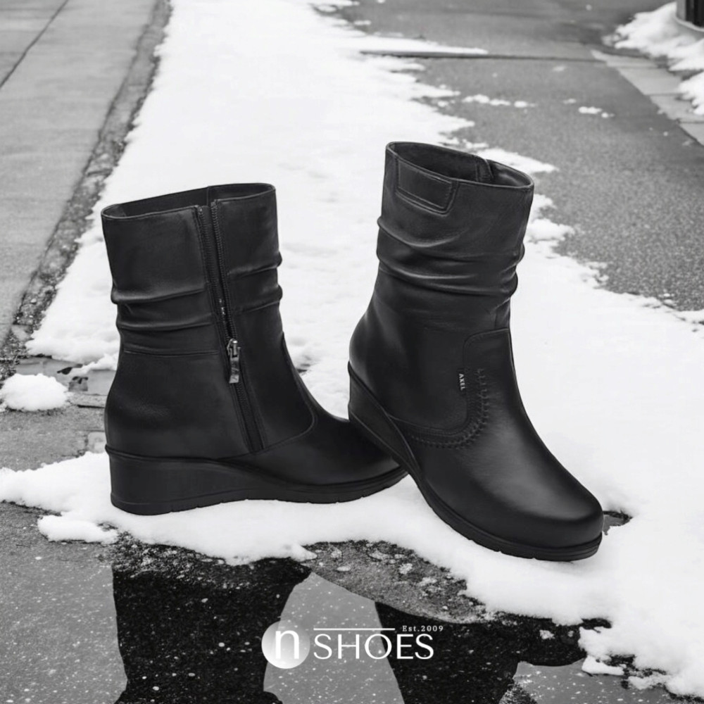 Жіночі чорні зимові черевики Axel 4418 4871 з натуральної шкіри