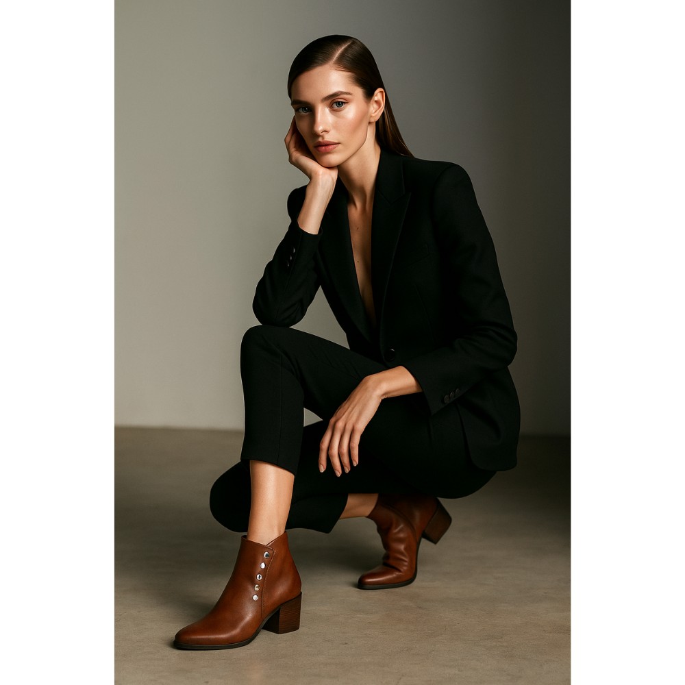 Жіночі коричневі демісезонні черевики Best But 1235 4874